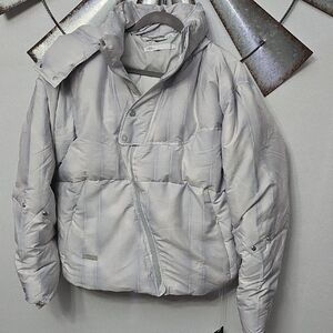 C2H4 Stylish Gray Puffer Jacket